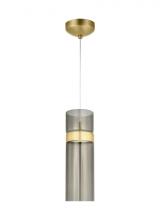  700TDMANGPTKTKNB-LED277 - Manette Modern dimmable LED Grande Ceiling Pendant Light in a Natural Brass/Gold Colored finish