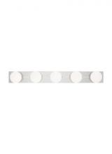  SLBA124N - The Orbel 41-inch Damp Rated 5-Light Dimmable Bath Vanity in Polished Nickel