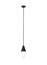 700TRSPATRT1PB-LED930 - Modern Turret dimmable LED Port Alone Ceiling Pendant Light in a Nightshade Black finish