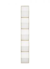  CDWS11227WNB - The Zig Zag X-Large Damp Rated 5-Light Integrated Dimmable LED Wall Sconce in Natural Brass