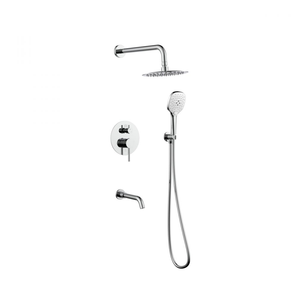 George Complete Shower and Tub Faucet with Rough-in Valve in Chrome