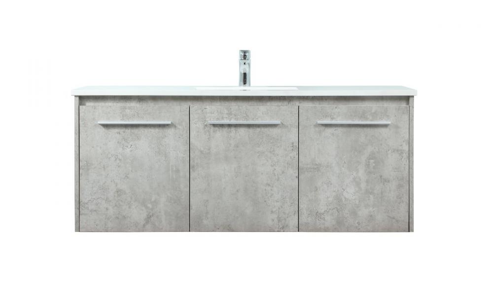 48 Inch Single Bathroom Vanity in Concrete Grey