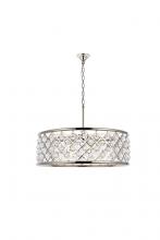  1213D32PN/RC - Madison 8 Light Polished Nickel Chandelier Clear Royal Cut Crystal