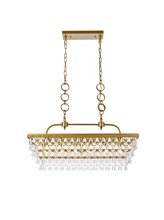  1219G32BR - Nordic 32 Inch Rectangle Pendant in Brass