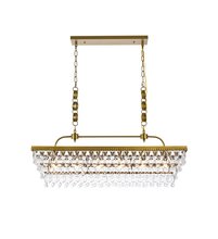  1219G40BR - Nordic 40 Inch Rectangle Pendant in Brass
