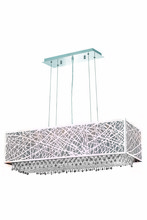  1791D34C-CL03/SS - 1791 Moda Collection Hanging Fixture w/ Metal Shade L34in D12in H11in Lt:6 Chrome Finish  (Swarovski