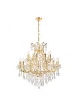 2800D36G/RC - Maria Theresa 24 Light Gold Chandelier Clear Royal Cut Crystal