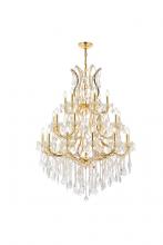  2800D38G/RC - Maria Theresa 28 Light Gold Chandelier Clear Royal Cut Crystal