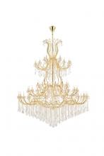 Elegant 2800G120G/RC - Maria Theresa 84 Light Gold Chandelier Clear Royal Cut Crystal