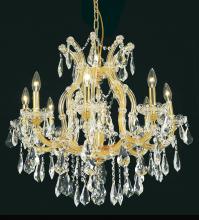  2801D26G/RC - Maria Theresa 9 Light Gold Chandelier Clear Royal Cut Crystal