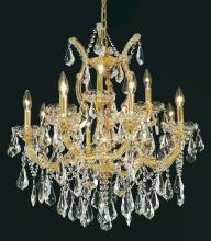  2801D27G/RC - Maria Theresa 13 Light Gold Chandelier Clear Royal Cut Crystal