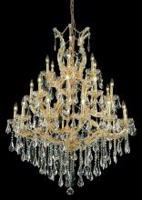  2801D38G/RC - Maria Theresa 28 Light Gold Chandelier Clear Royal Cut Crystal