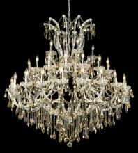  2801G52C-GT/RC - Maria Theresa 41 Light Chrome Chandelier Golden Teak (Smoky) Royal Cut Crystal