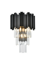 Elegant 3400W12BK - Wall Sconce W12"H18"L2 Black