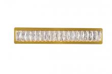  3502W24G - Monroe Integrated LED Chip Light Gold Wall Sconce Clear Royal Cut Crystal