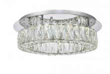  3503F18C - Monroe LED Light Chrome Flush Mount Clear Royal Cut Crystal