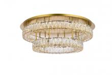  3503F30L2G - Monroe 30 Inch LED Double Flush Mount in Gold
