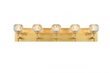  3509W32G - Graham 5 Light Wall Sconce in Gold