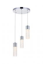  5200D12C - Constellation 3 Light Chrome LED Pendant