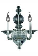 Elegant 7872W10SS - Champlain 2 light Siver Shade Wall Sconce Clear Royal Cut Crystal
