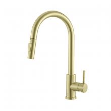  FAK-302BGD - Jack Single Handle Pull Down Sprayer Kitchen Faucet in Brushed Gold