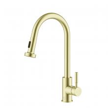  FAK-309BGD - Sem Single Handle Pull Down Sprayer Kitchen Faucet in Brushed Gold