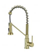  FAK-310BGD - Yara Single Handle Pull Down Sprayer Kitchen Faucet in Brushed Gold