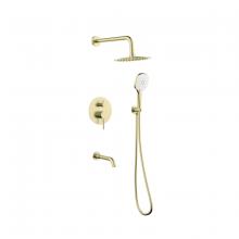  FAS-9002BGD - George Complete Shower and Tub Faucet with Rough-in Valve in Brushed Gold