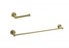 Elegant HWB-11S2BGD - Alma 2-Piece Bathroom Hardware Set in Brushed Gold