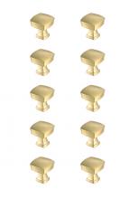  KB2022-GD-10PK - Irvin 1.3" Brushed Gold Square Knob Multipack (Set of 10)