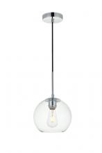  LD2206C - Baxter 1 Light Chrome Pendant with Clear Glass