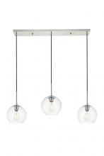  LD2236C - Baxter 3 Lights Chrome Pendant with Clear Glass