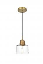  LD2253SG - Kenna 6.5 inch Pendant Clear Shade in Satin Gold