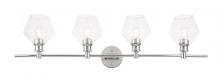  LD2320C - Gene 4 Light Chrome and Clear Glass Wall Sconce