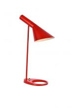 Elegant LD2364RED - Juniper 1 Light Red Table Lamp