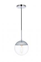  LD6029C - Eclipse 1 Light Chrome Pendant with Clear Glass