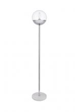  LD6149C - Eclipse 1 Light Chrome Floor Lamp with Clear Glass