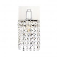  LD7007C - Phineas 1 Light Chrome and Clear Crystals Wall Sconce