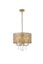  LD711D17BR - Elise 17 Inch Pendant in Brass