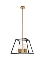  LD720D16BRK - Declan 16 Inch Pendant in Black and Brass