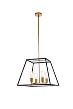  LD720D20BRK - Declan 20 Inch Pendant in Black and Brass