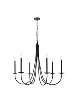 Elegant LD810D42BK - Cohen 42 inch pendant in black