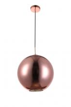 Elegant LDPD2008 - Reflection Collection Pendant D15.5in H16.5in Lt:1 Copper Finish