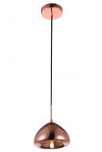  LDPD2021 - Reflection Collection Pendant D7in H5in Lt:1 Copper Finish