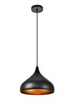  LDPD2046 - Circa Collection Pendant D12.5in H10in Lt:1 Black Finish