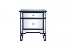 Elegant MF6-1016BL - 24 Inch Mirrored End Table in Blue