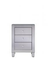  MF6-1032 - 3 Drawers Cabinet 17-3/4 In.x13 In.x25 In. in Clear Mirror