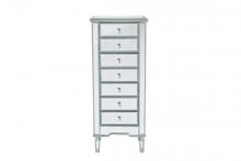  MF6-1047S - Lingerie Chest 7 Drawers 20in. Wx15in. Dx48in. H in Antique Silver Paint