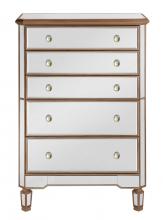  MF6-1126G - 5 Drawer Cabinet 33 In.x16 In.x49 In. in Gold Paint