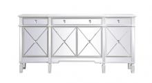  MF6-2111AW - 72 Inch Mirrored Credenza in Antique White